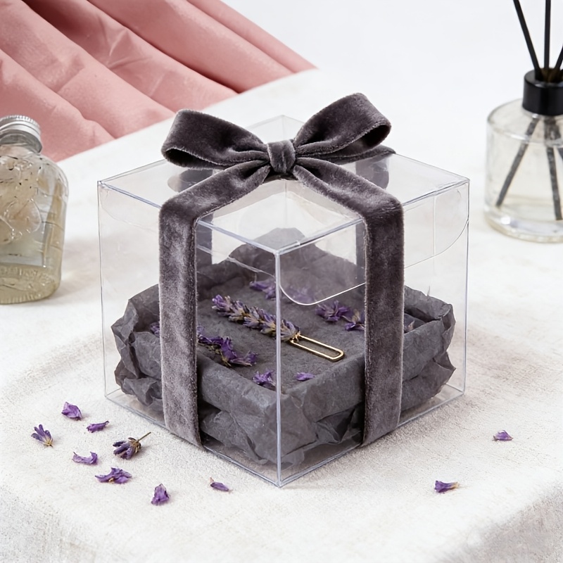 Transparent Packaging Boxes for Jewelry Gift, 5.08cm